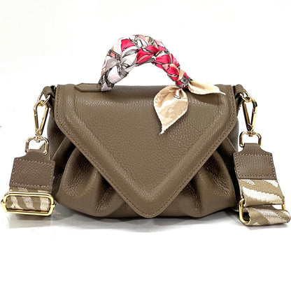 Linda leather handbag - Made In Italy