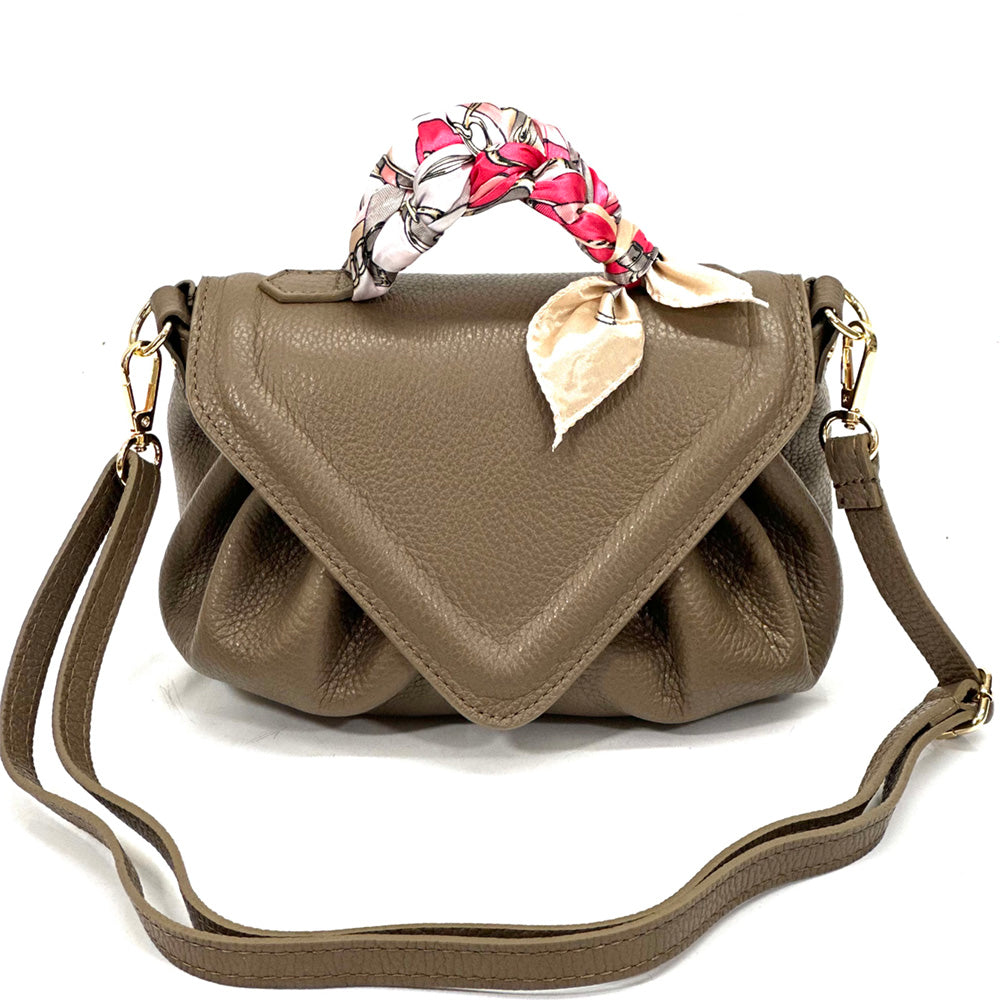 Linda leather handbag - Made In Italy