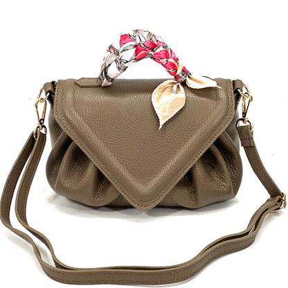 Linda leather handbag - Made In Italy