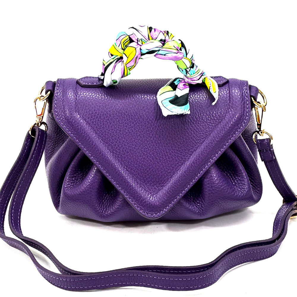 Linda leather handbag - Made In Italy
