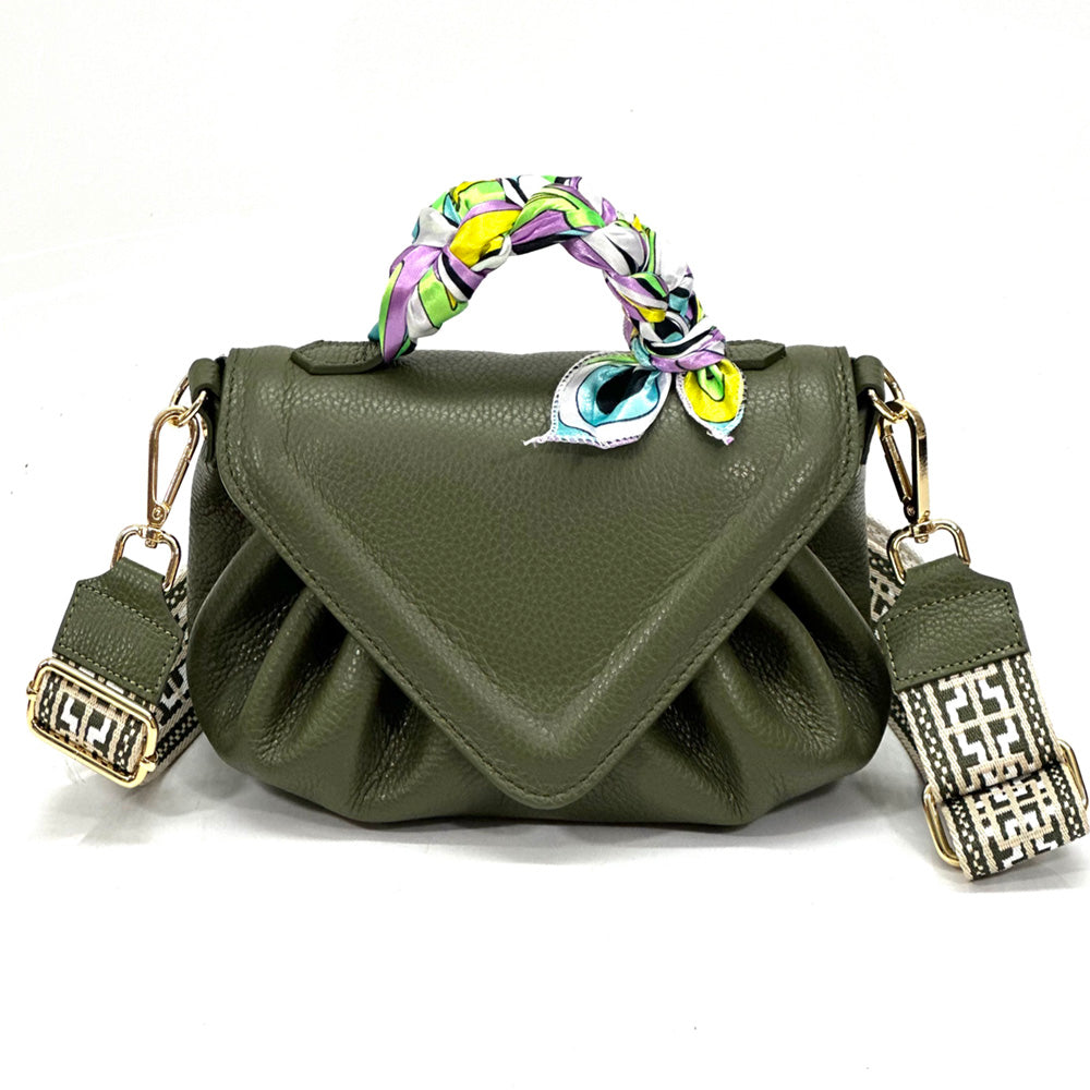 Linda leather handbag - Made In Italy