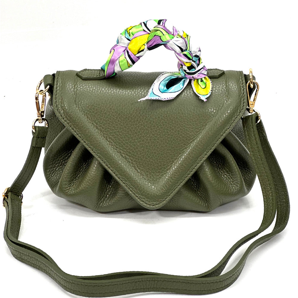 Linda leather handbag - Made In Italy