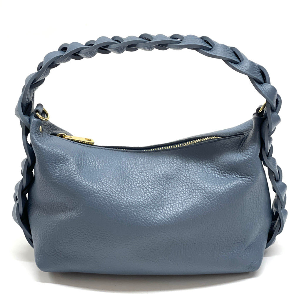 Lily Small Hobo Leather bag - Made In Italy