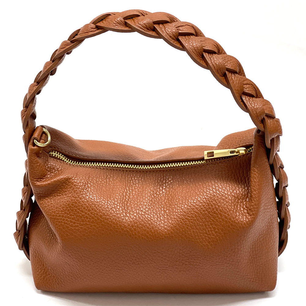 Lily Small Hobo Leather bag - Made In Italy