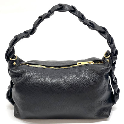 Lily Small Hobo Leather bag - Made In Italy