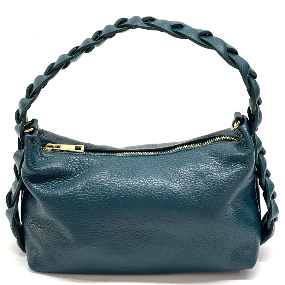 Lily Small Hobo Leather bag - Made In Italy