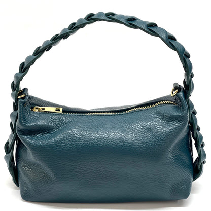 Lily Small Hobo Leather bag - Made In Italy