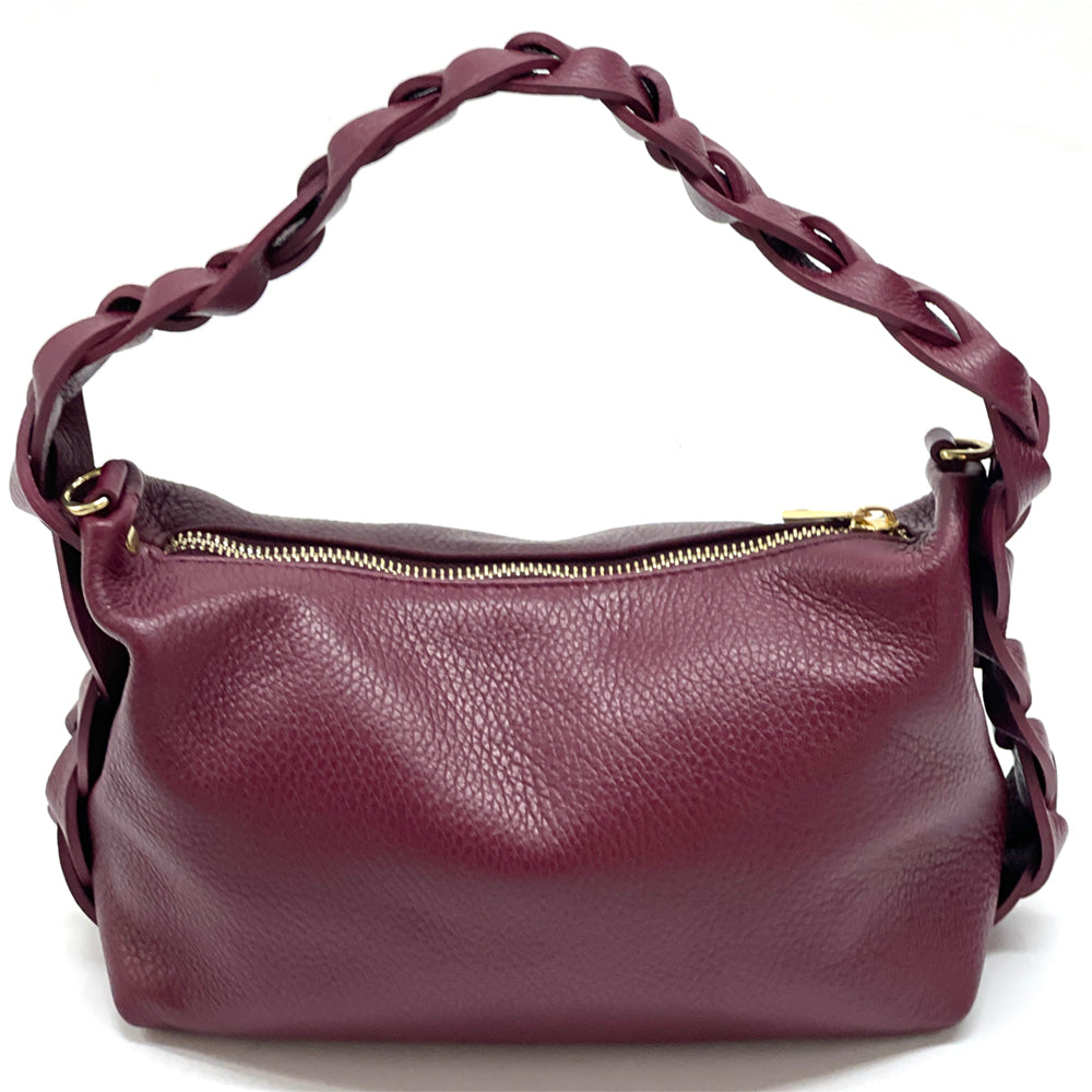 Lily Small Hobo Leather bag - Made In Italy