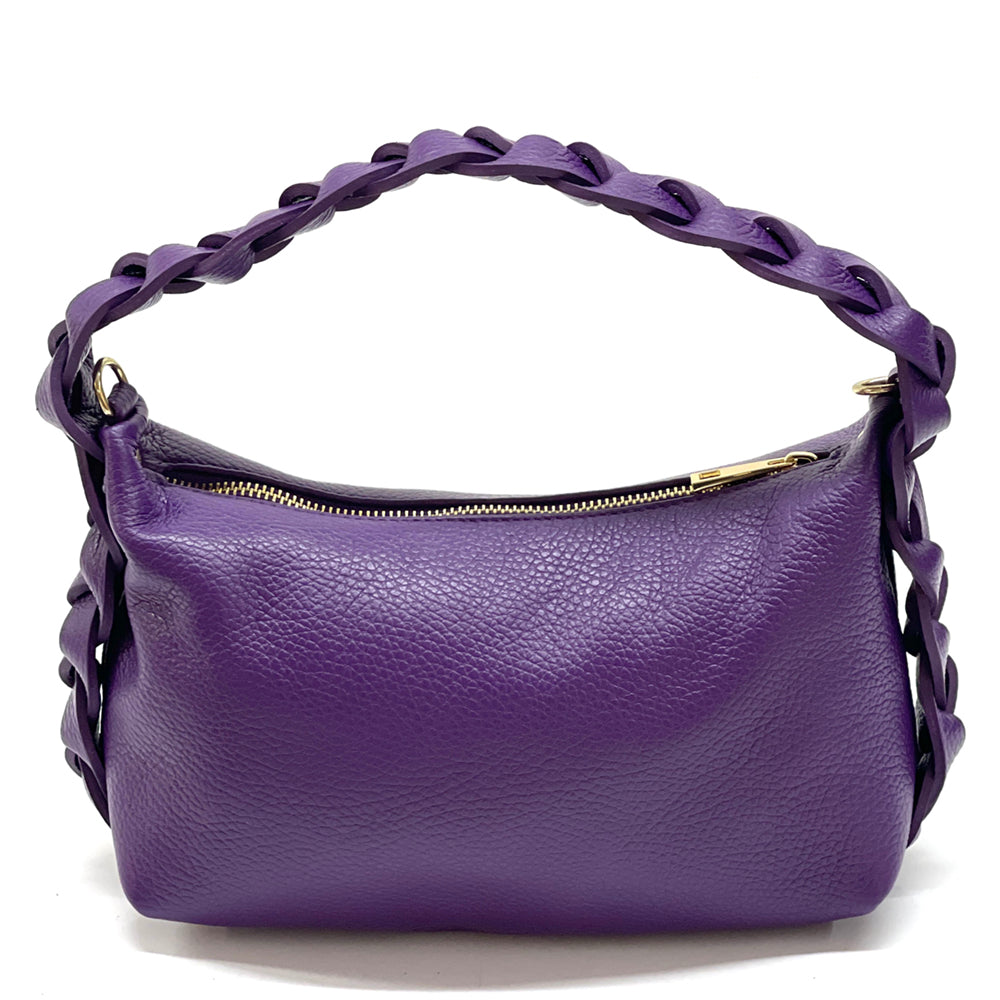Lily Small Hobo Leather bag - Made In Italy