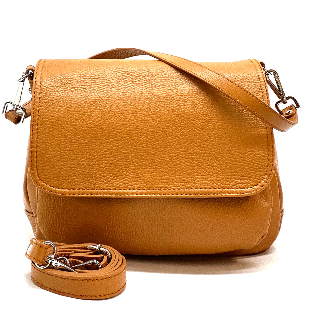 Pamela Leather Messenger Bag - Made In Italy