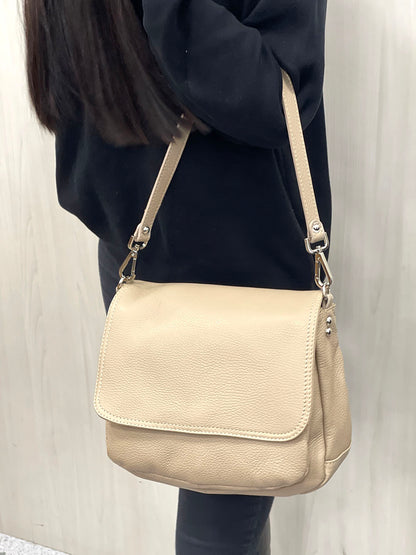 Pamela Leather Messenger Bag - Made In Italy