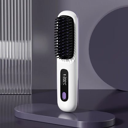 Home Travel Wireless Straightener, Digital Adjustable Styling Tool, Women&