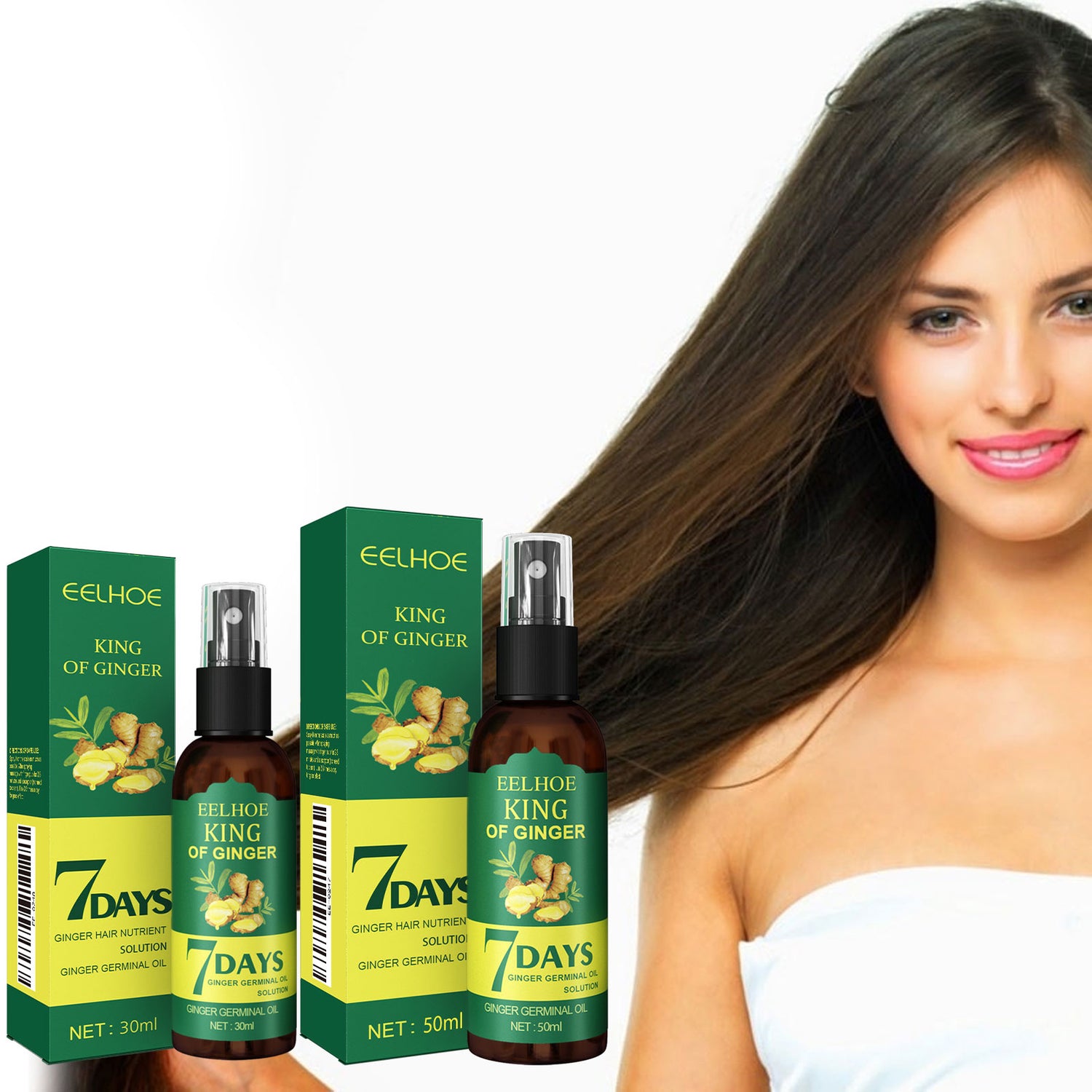 EEL Ginger Hair Spray, Strengthens Hair, Massages Scalp And Restores Hair
