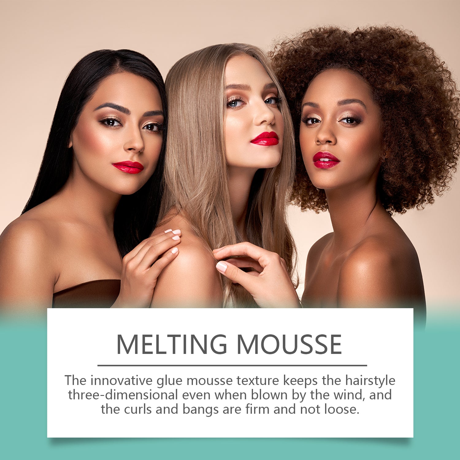 Hoegoa Wig Setting Glue, Mousse Mild Formula Wig Care Moisturizing, Setting And Long-Lasting Styling Care