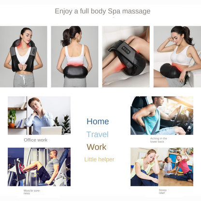 Multi functional car home electric shoulder neck waist and shawl massager