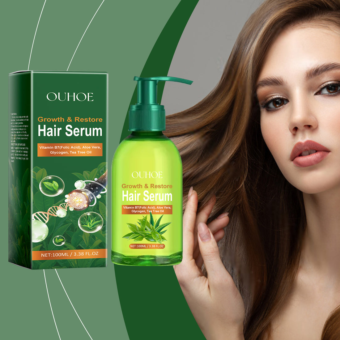 OUHOE Hair Care Tea Tree Essential Oil Improves Dry Split Ends And Nourishes Hair Leave-In Essential Oil