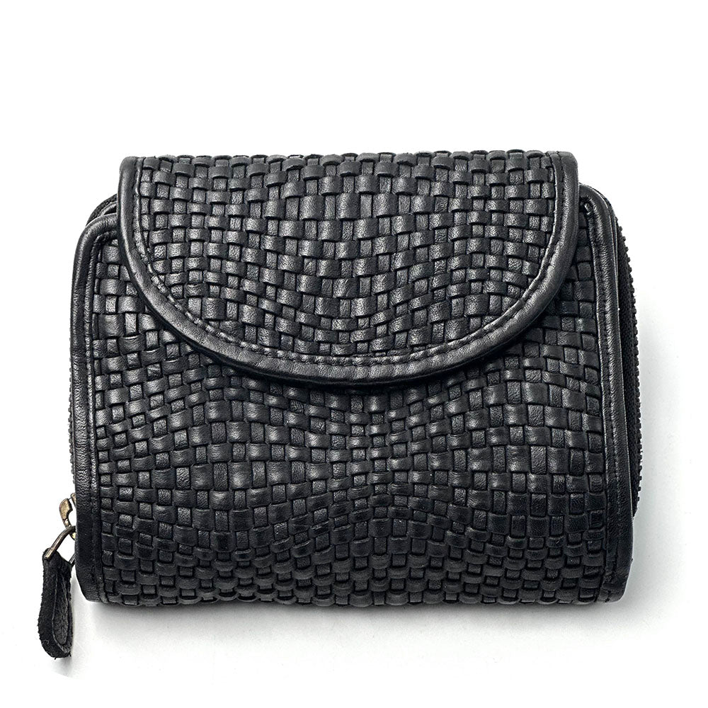 Nerissa Intrecciato Cow Leather Wallet