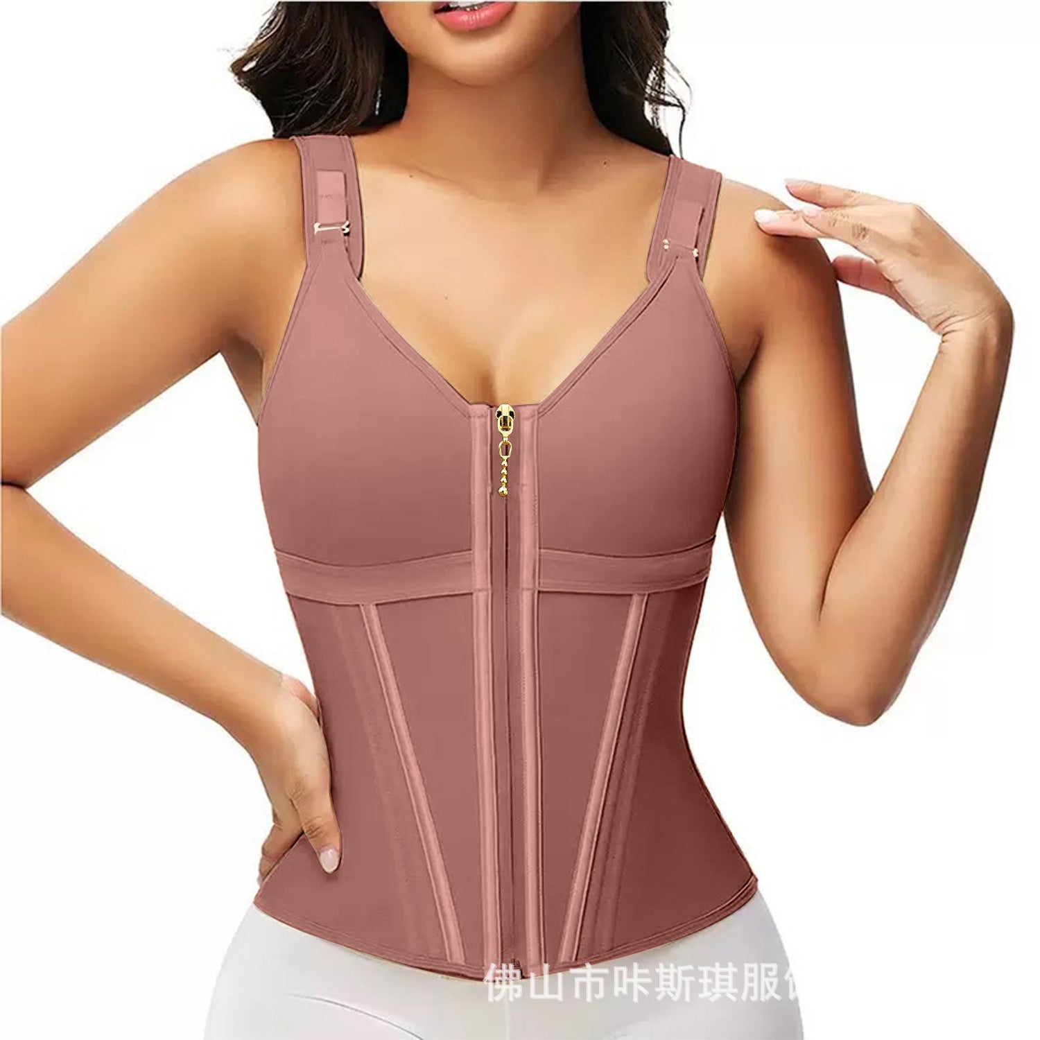Mesh 15-Bone Support Shaping Vest, Slimming Waist Cincher, Body Shaper