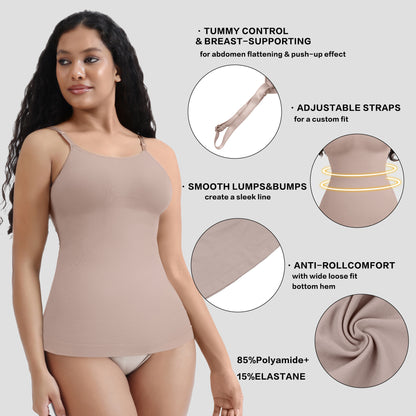 Large Size Bust Compression Shapewear Tummy Control Strapless Body Shaper Camisole Base Layer