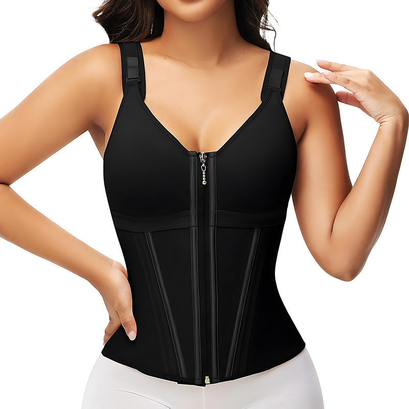 Mesh 15-Bone Support Shaping Vest, Slimming Waist Cincher, Body Shaper