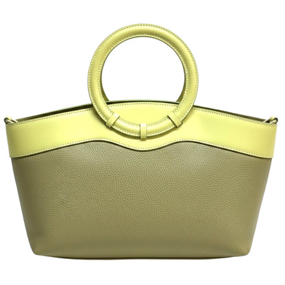 Marcella Cow Leather Top Handle Bag - Made In Italy