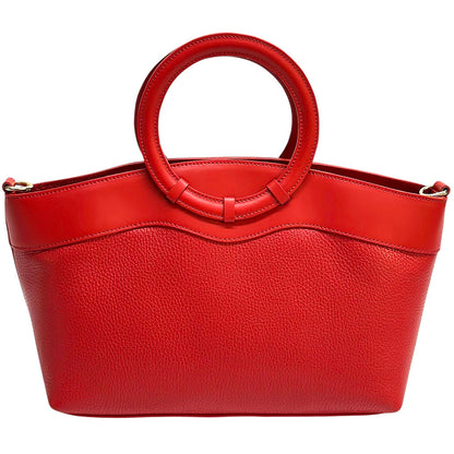 Marcella Cow Leather Top Handle Bag - Made In Italy