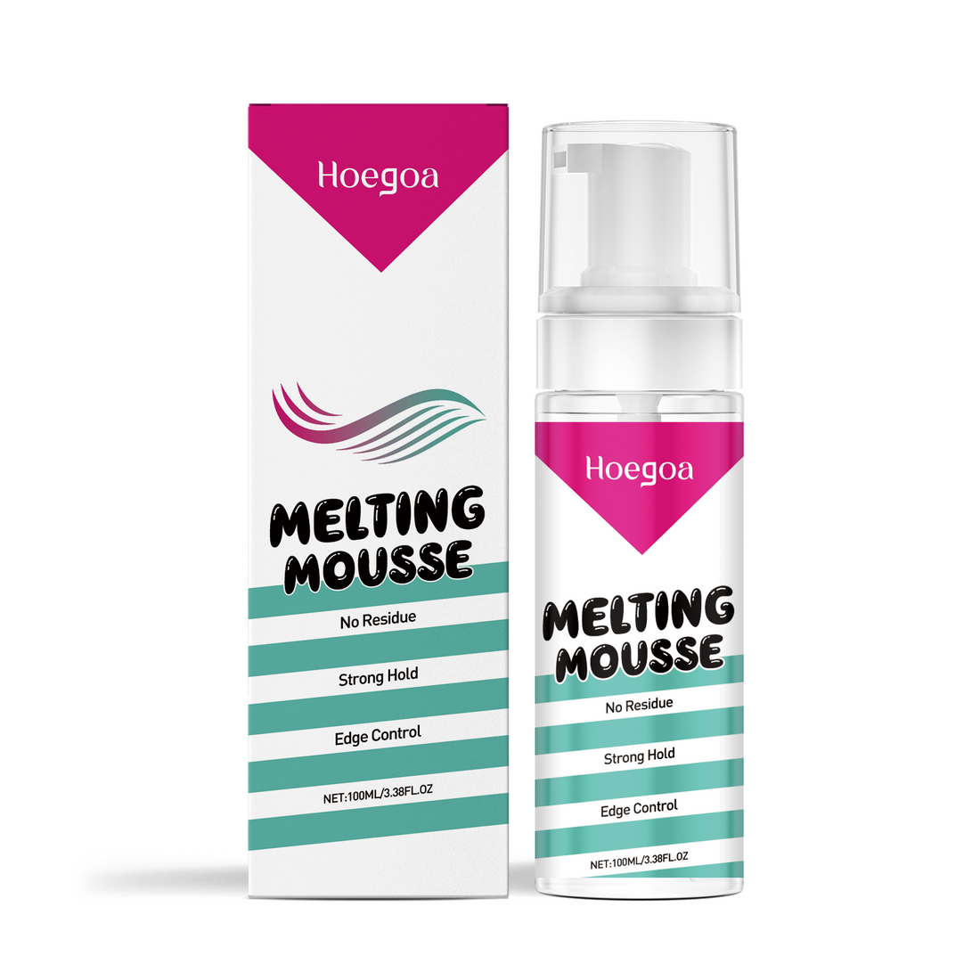 Hoegoa Wig Setting Glue, Mousse Mild Formula Wig Care Moisturizing, Setting And Long-Lasting Styling Care