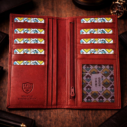 Bernardo V Italian Cow Leather Wallet - Made In Italy
