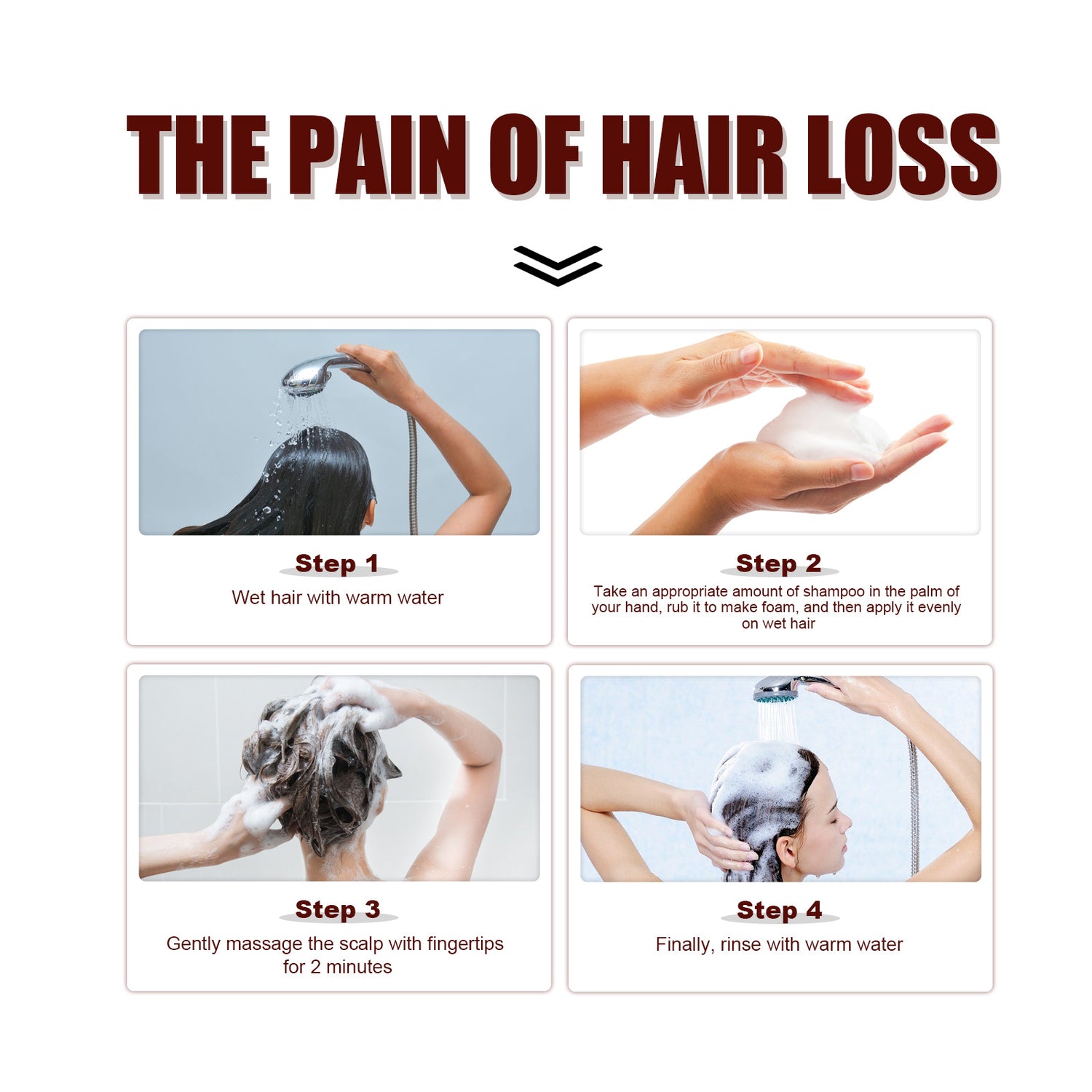 OUHOE Hair Conditioner, Cleanse Scalp Moisturize Thick Hair And Smooth Hair Shampoo