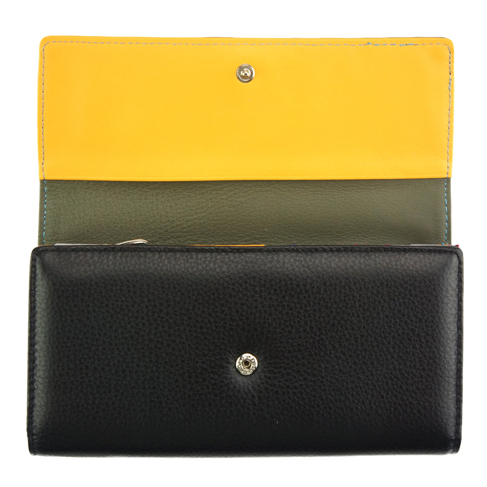 Dianora M Leather Wallet - Made In Italy