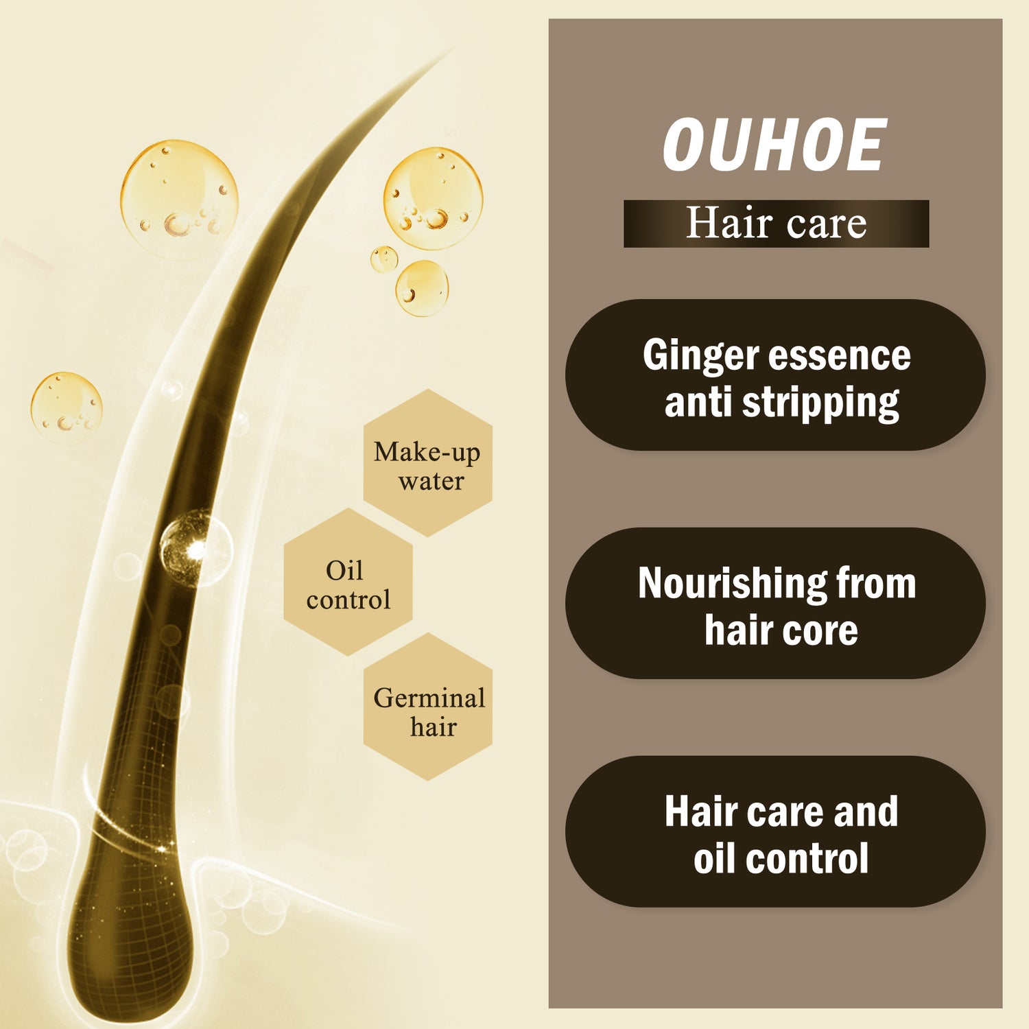 Ginger Hair Spray, Prevent Hair Loss, Moisturize Strengthen And Thicken Hair Care For Hair Spray