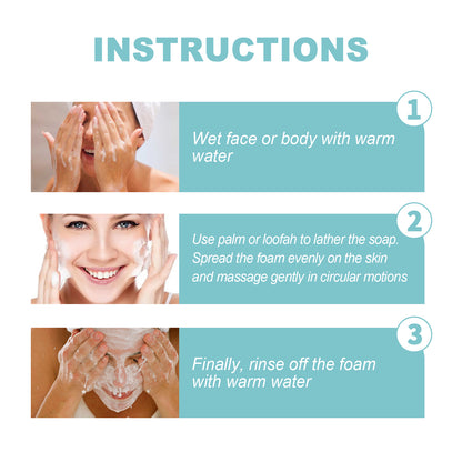 Protein Repair Cleansing Soap Cleans Pores, Lightens Acne Dark Spots, Moisturizes Brightening Face Wash Soap
