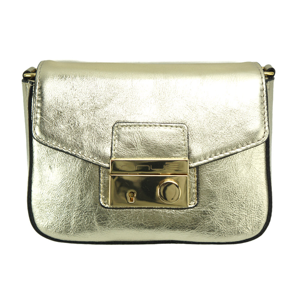 City cross-body leather bag - Stock - Made In Italy