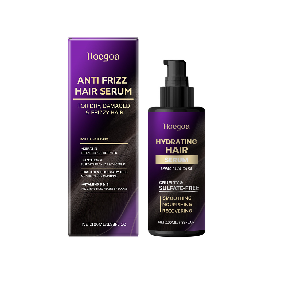 Hoegoa Moisturizing Leave-In Conditioner, Improves Dry And Frizzy Hair, Nourishes And Moisturizes Soft, Smooth And Shiny Hair