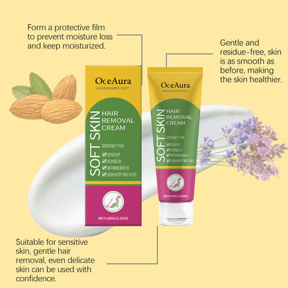 OceAura Gentle And Soothing Hair Removal Cream, Gently Cleanses Various Skin Types And Is Suitable For Refreshing, Smooth And Fine Hair Removal Cream