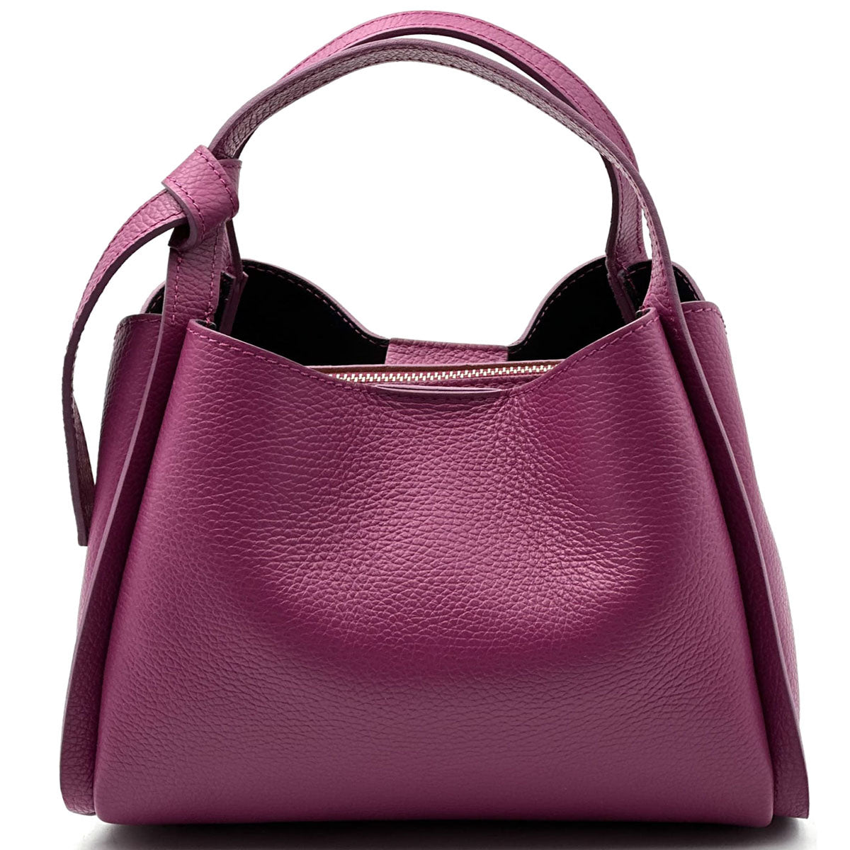 Vanessa Italian Cow Leather Structured Handbag - Made In Italy
