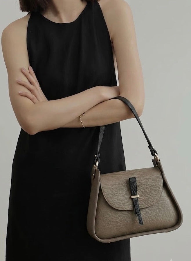 Lorenza Italian Cow Leather Shoulder Bag - Made In Italy