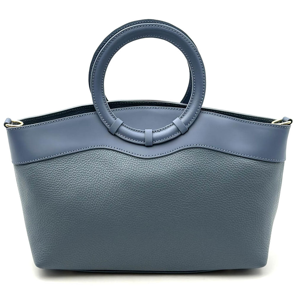 Marcella Cow Leather Top Handle Bag - Made In Italy