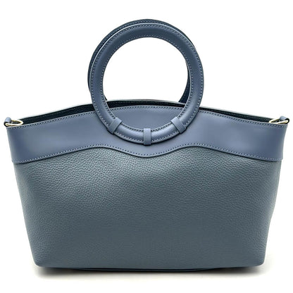 Marcella Cow Leather Top Handle Bag - Made In Italy