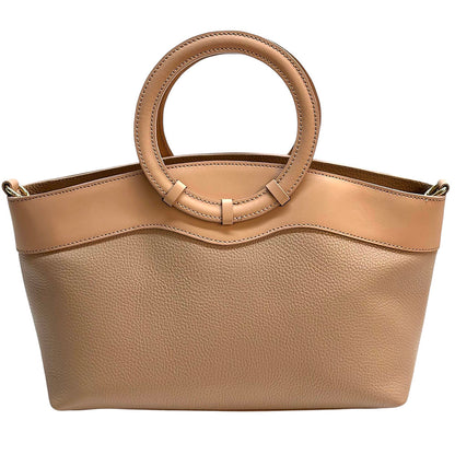Marcella Cow Leather Top Handle Bag - Made In Italy