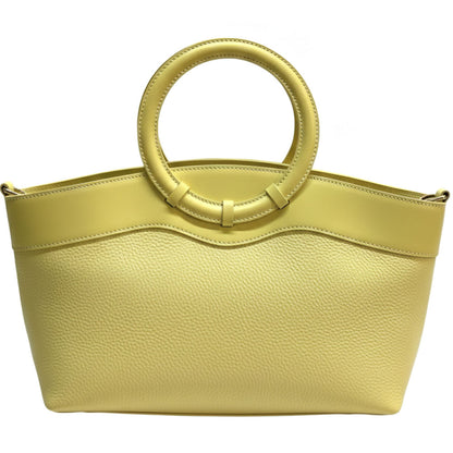Marcella Cow Leather Top Handle Bag - Made In Italy