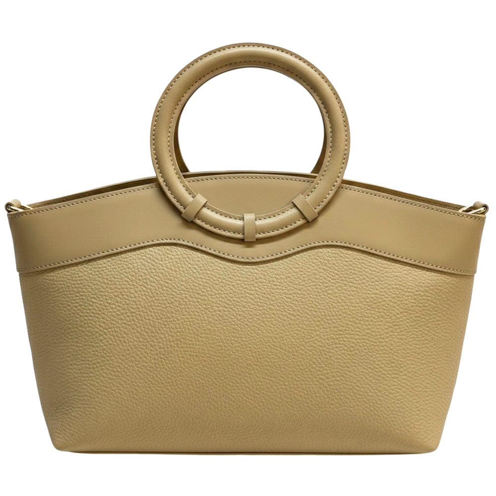 Marcella Cow Leather Top Handle Bag - Made In Italy