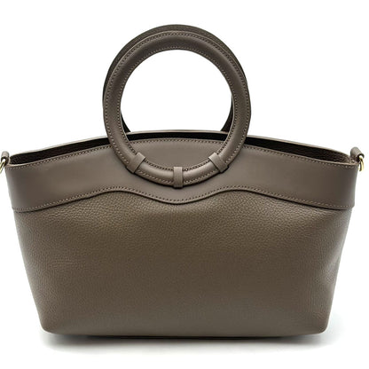 Marcella Cow Leather Top Handle Bag - Made In Italy