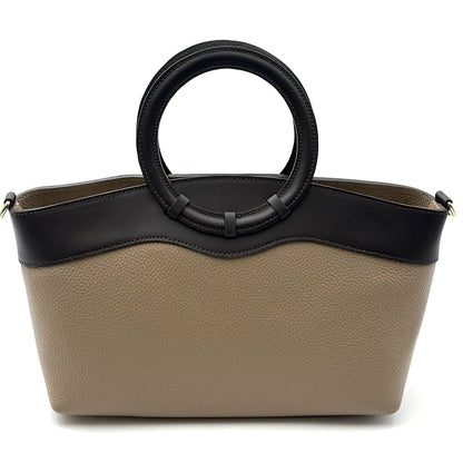 Marcella Cow Leather Top Handle Bag - Made In Italy