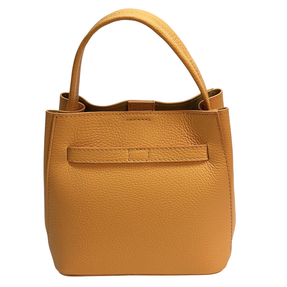 Nives Italian Leather Top Handle Bag - Made In Italy