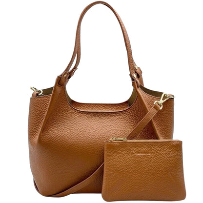 Artemisia Small Italian Cow Leather Shoulder Bag - Made In Italy