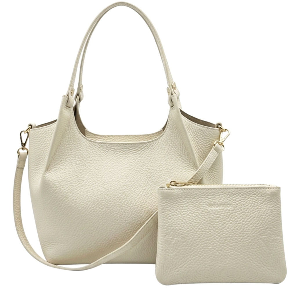 Artemisia Small Italian Cow Leather Shoulder Bag - Made In Italy