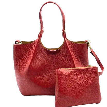 Artemisia Small Italian Cow Leather Shoulder Bag - Made In Italy