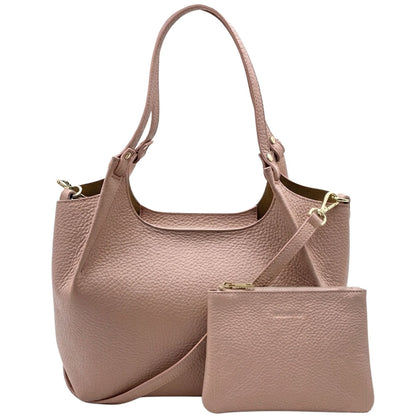 Artemisia Small Italian Cow Leather Shoulder Bag - Made In Italy