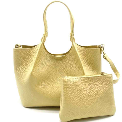 Artemisia Small Italian Cow Leather Shoulder Bag - Made In Italy